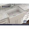 Bocchi Contempo Workstation Apron Front Fireclay 27 in. Single Bowl Kitchen Sink in Biscuit 1628-014-0120